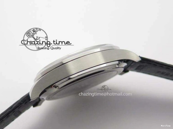 MIROTIME 0225 UrbanStyle Portuguese Tourbillon Power Reserve Moonphase SS White Dial On Black Leather Strap 7318